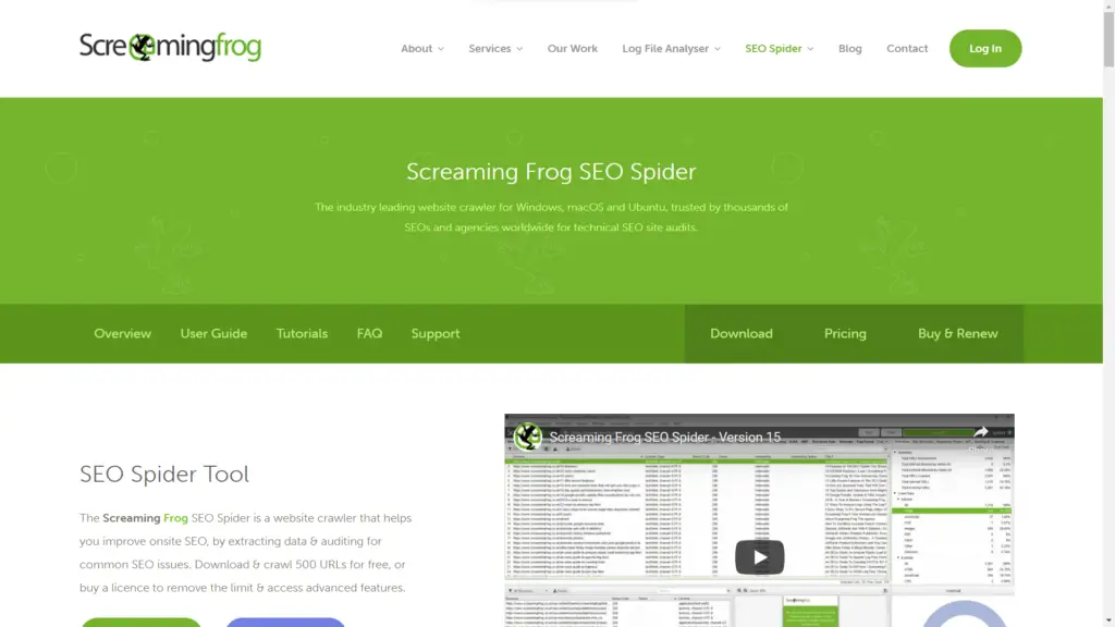 Screaming from is an excellent website for content audit 