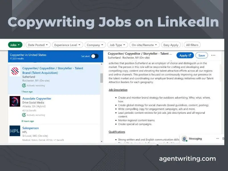 Linkedin Copywriting jobs