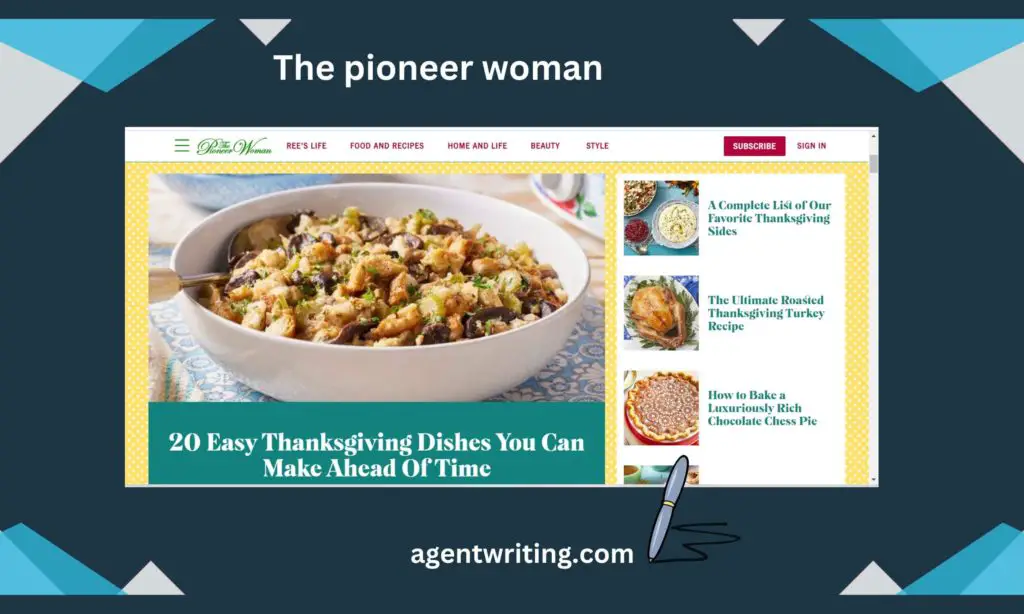 The Pioneer woman blog homepage