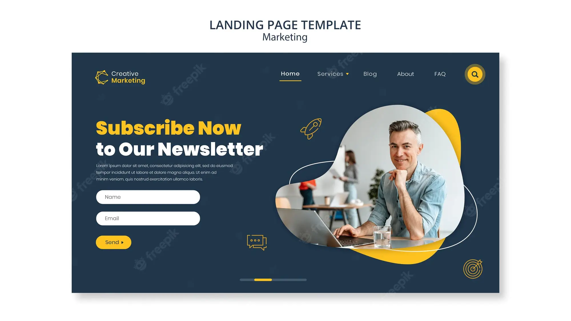  Landing page template