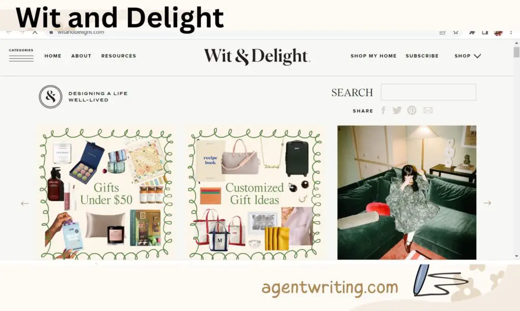 Wit and Delight Blog Homepage