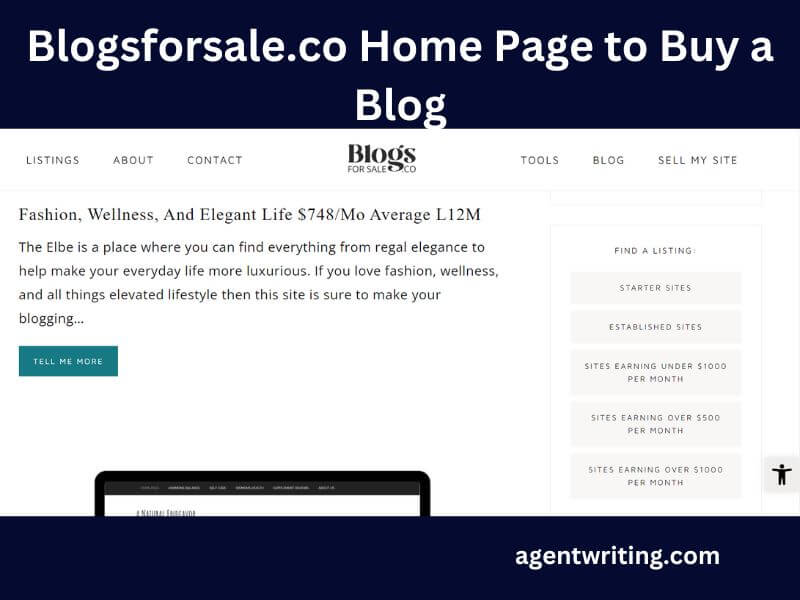 Blogsforsale.Co is the top 2 places to buy a blog.