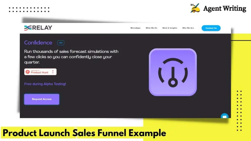 Example of product launch sales funnel
