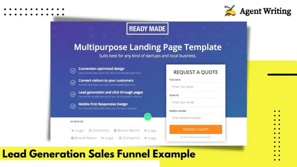  Example of lead generation sales funnel
