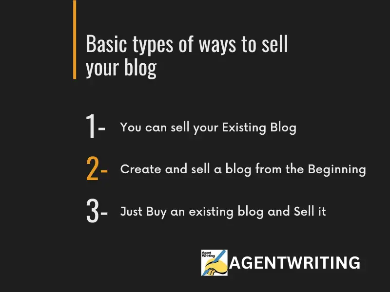 Basic types of ways to sell your blog