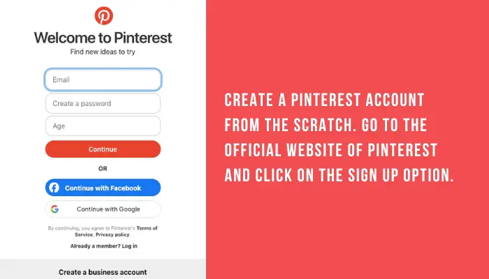 Creating First Pinterest Account