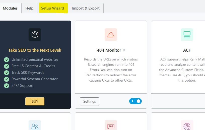 setting sitemap on Rankmath